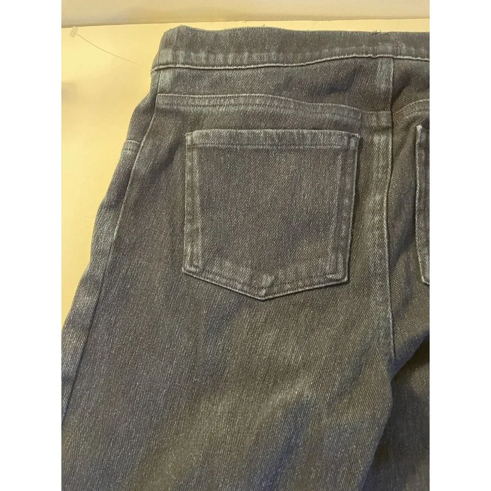 Spanx medium wash stretch dark wash denim skinny blue jeans pants size Medium